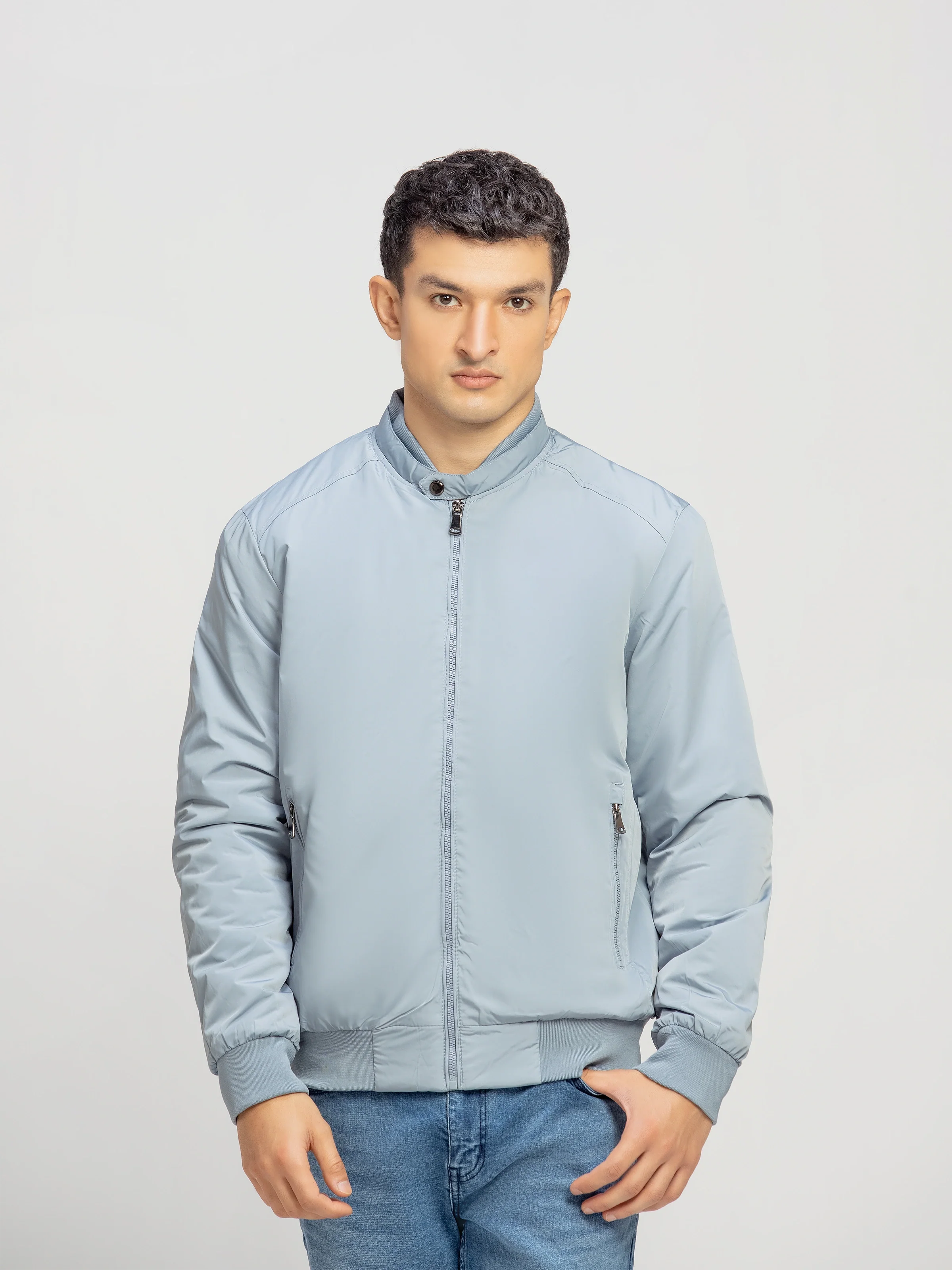Double Collar Poly Jacket - FMTJP5-016 - Image 4
