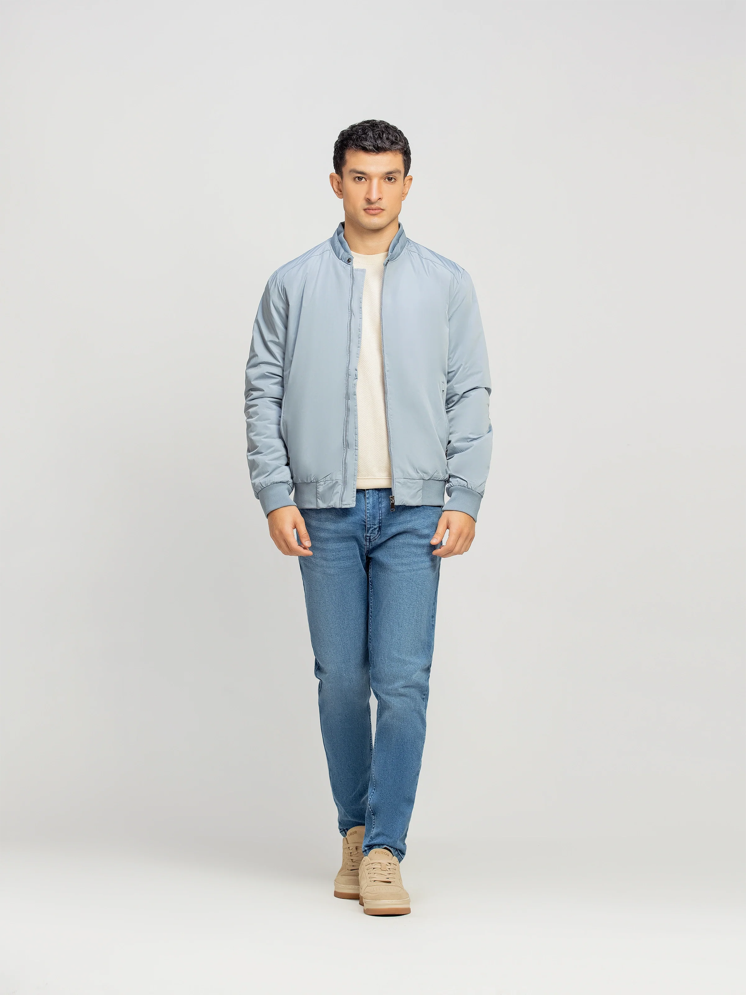 Double Collar Poly Jacket - FMTJP5-016 - Image 5