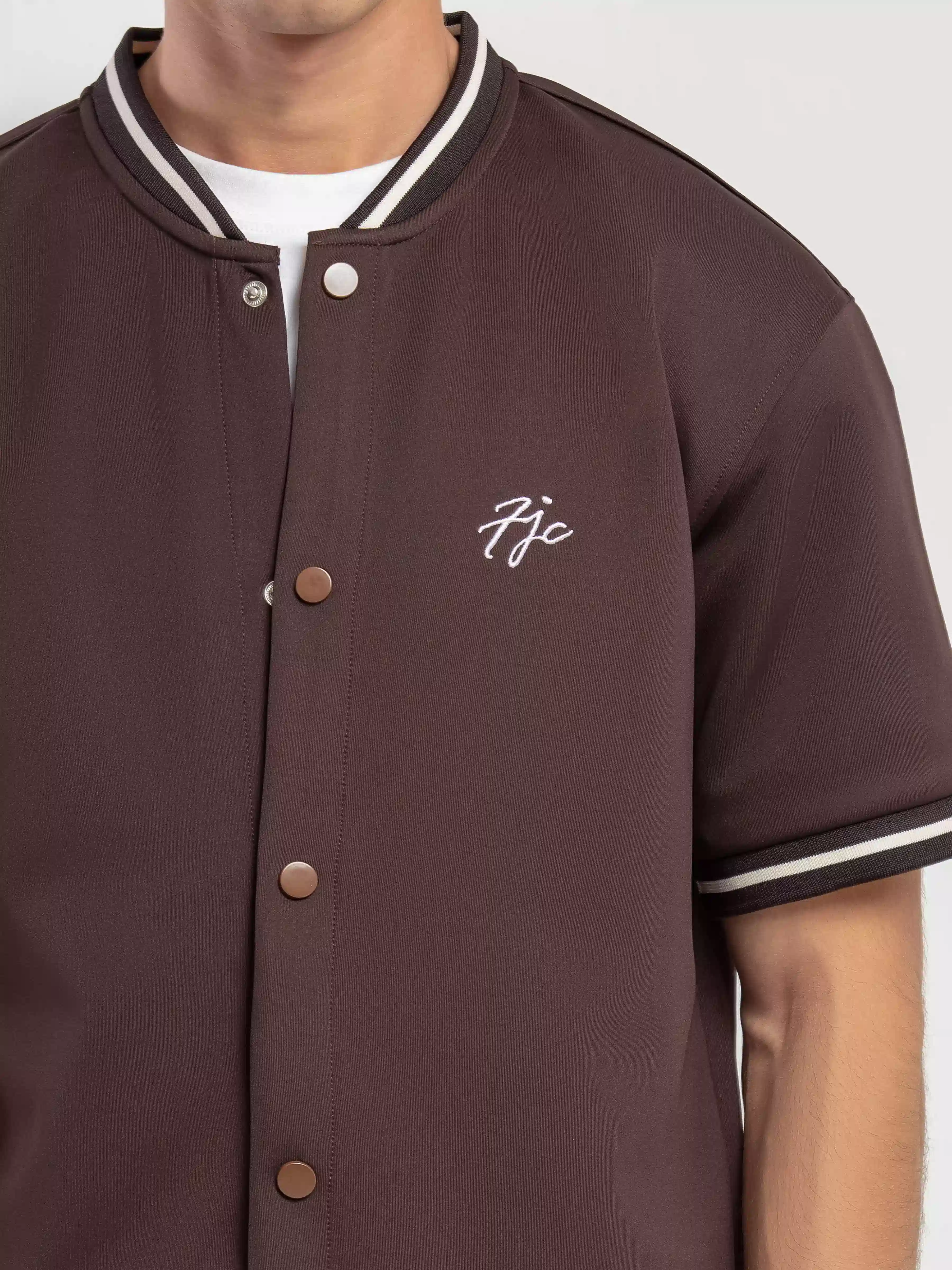 Stand Collar Co-ord Set Shirt - FMTCS5-071 - Image 4