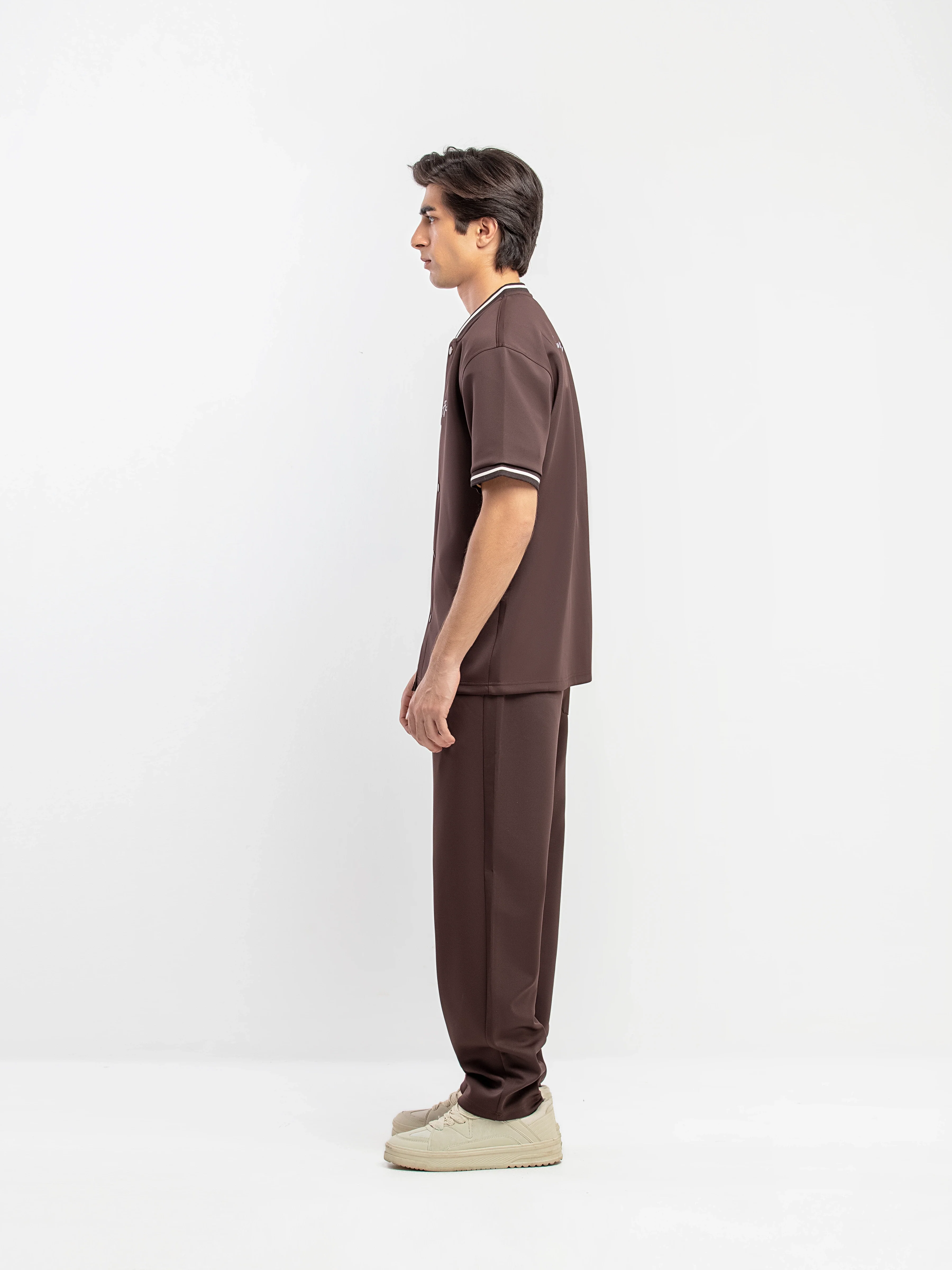 Stand Collar Co-ord Set Shirt - FMTCS5-071 - Image 6