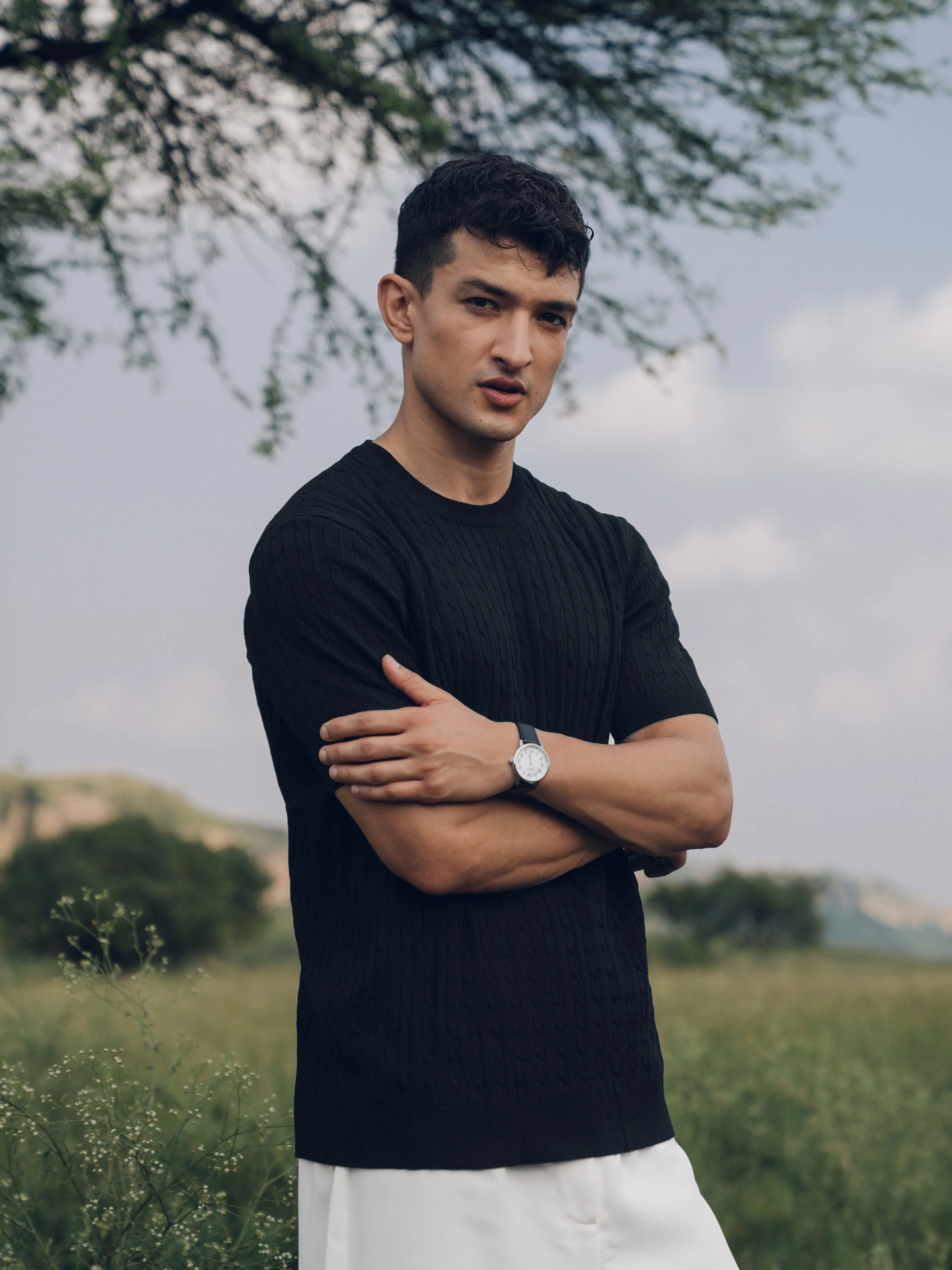 Cable Knit Crew Neck Tee - FMTCT5-024 - Image 4