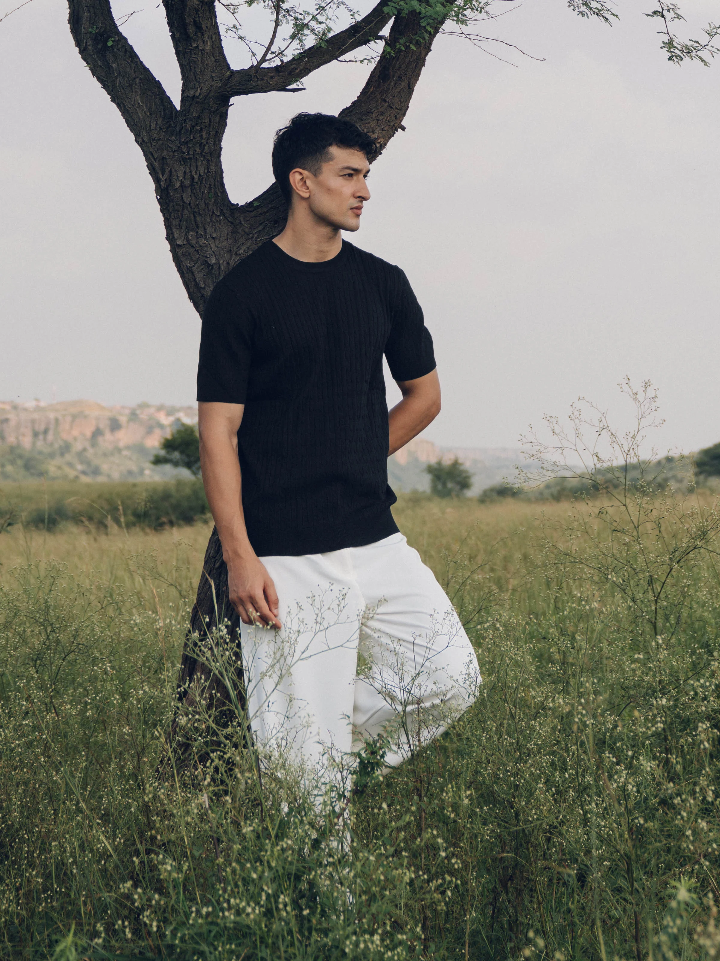 Cable Knit Crew Neck Tee - FMTCT5-024 - Image 5