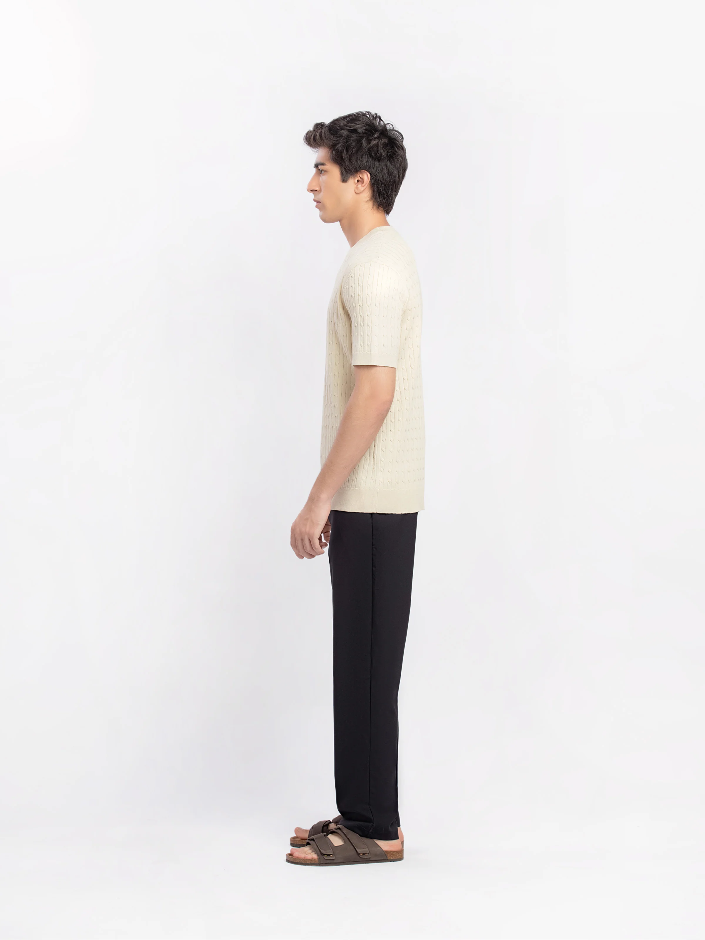 Cable Knit Crew Neck Tee - FMTCT5-026 - Image 4