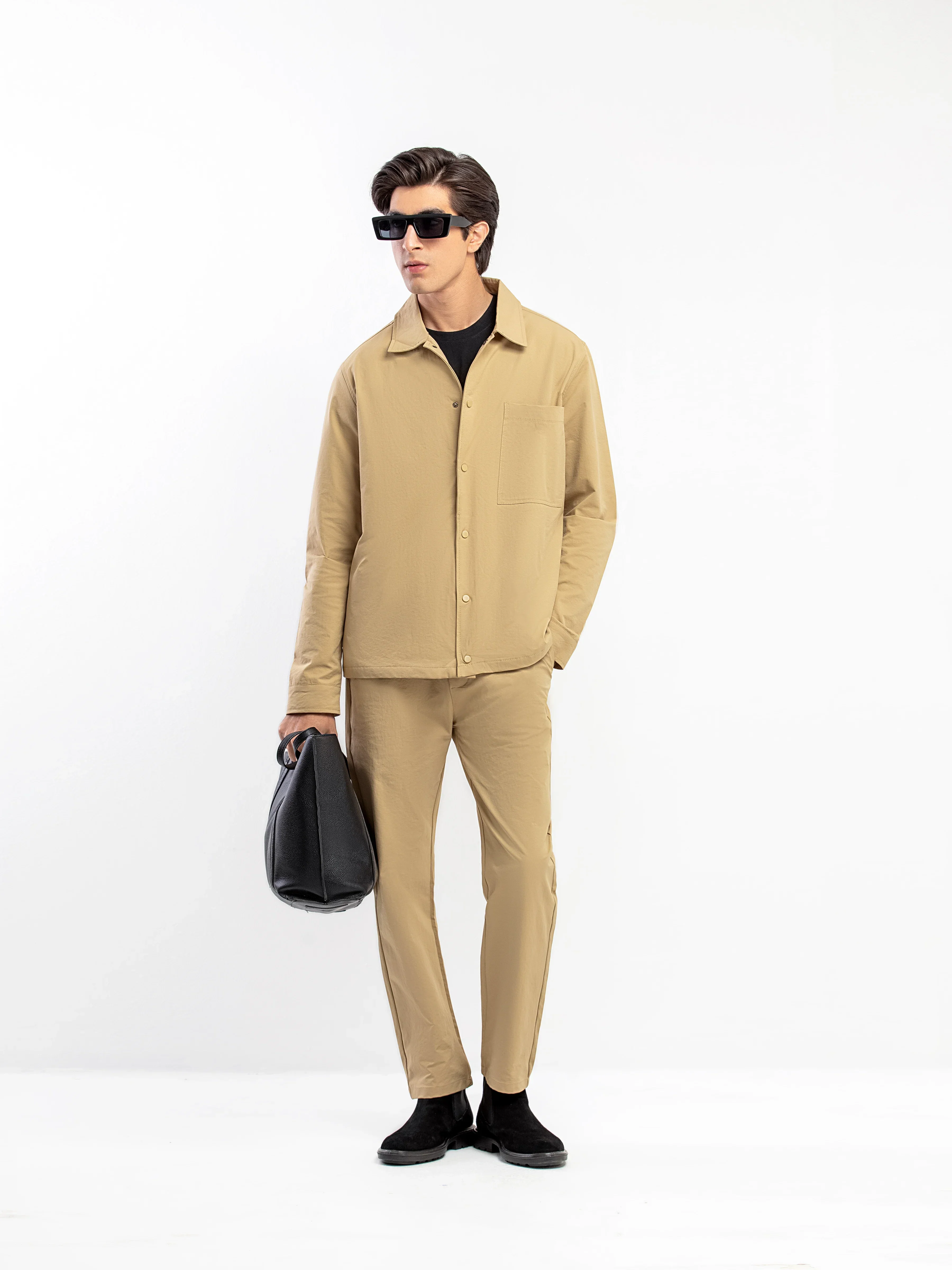 Woven Co-ord Set Overshirt - Image 3