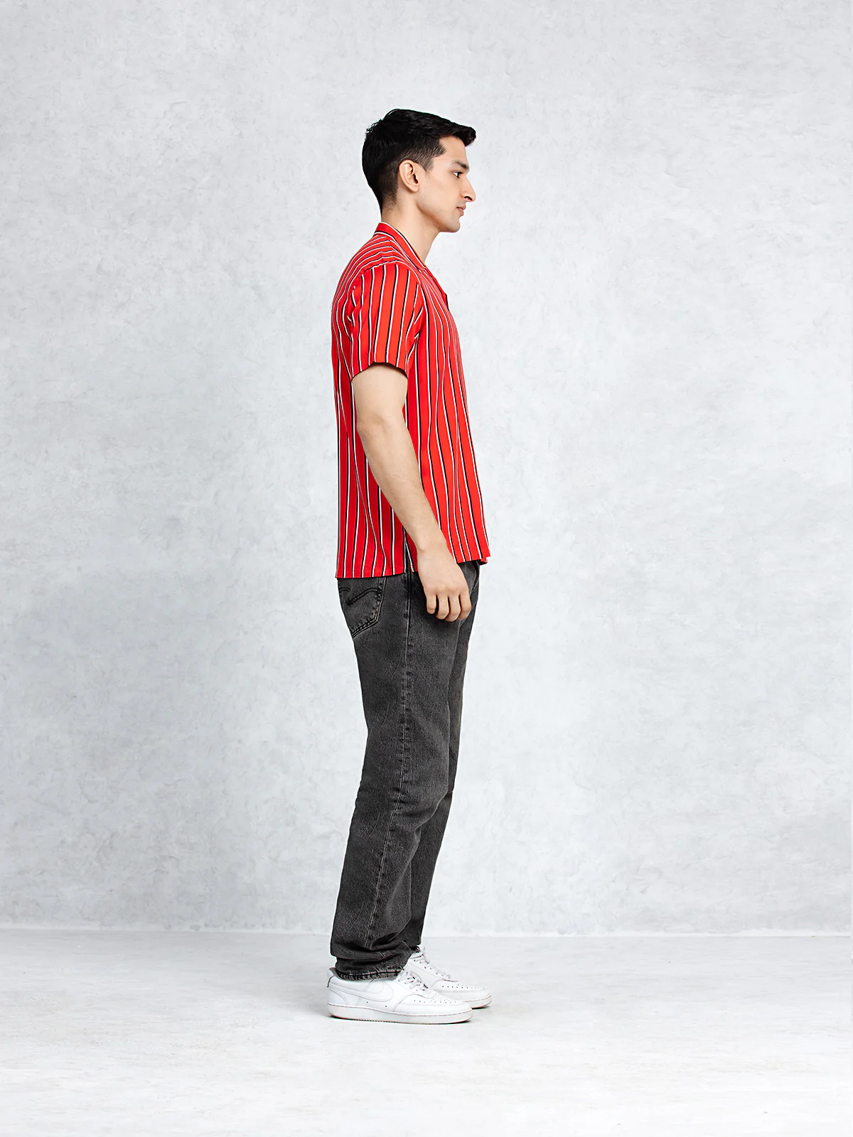 Striped Half Sleeves Shirt - FMTS23-32061 - Image 4