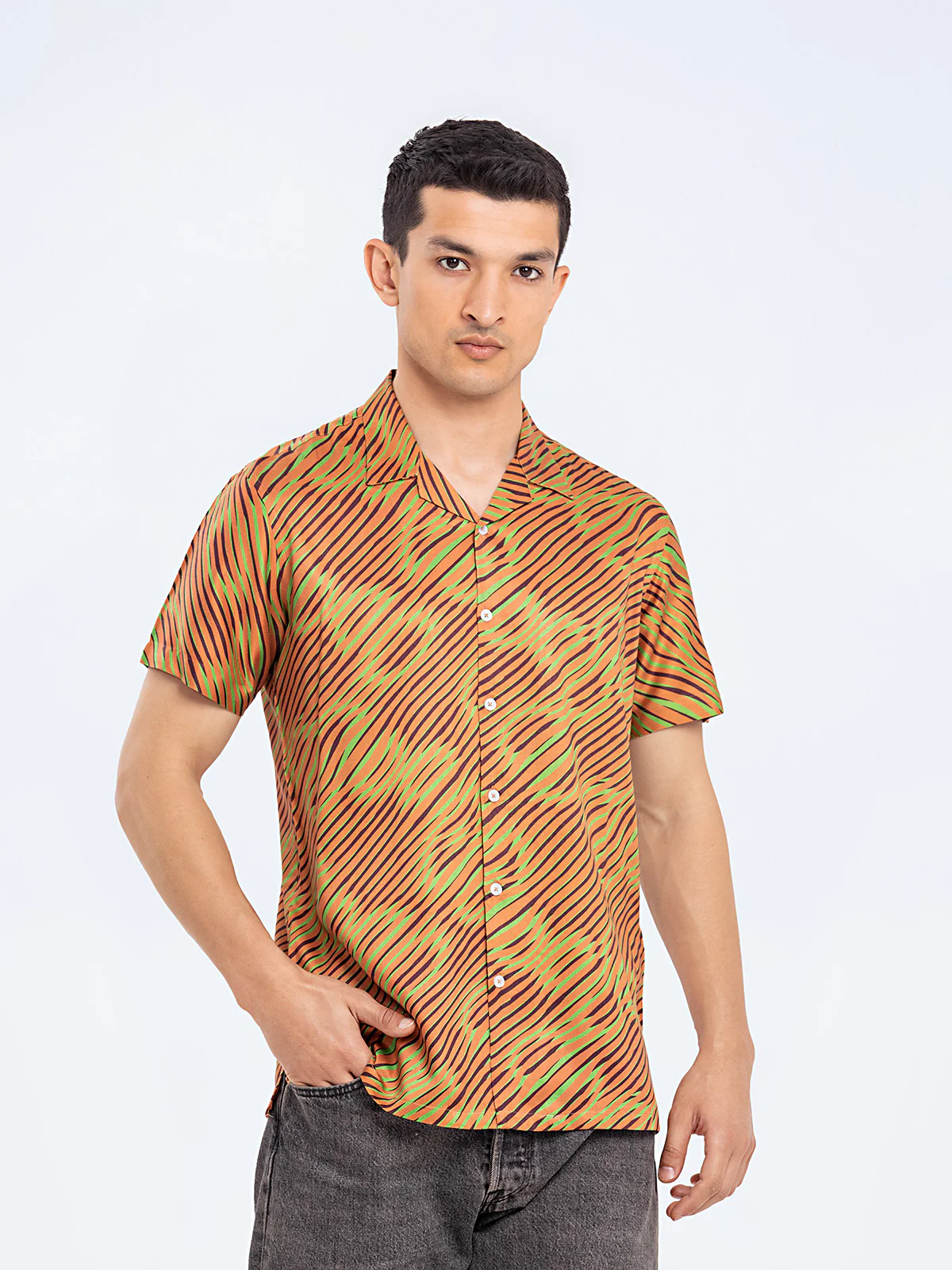 Regular Fit Hawaiian Shirt - FMTS24-32073 - Image 3