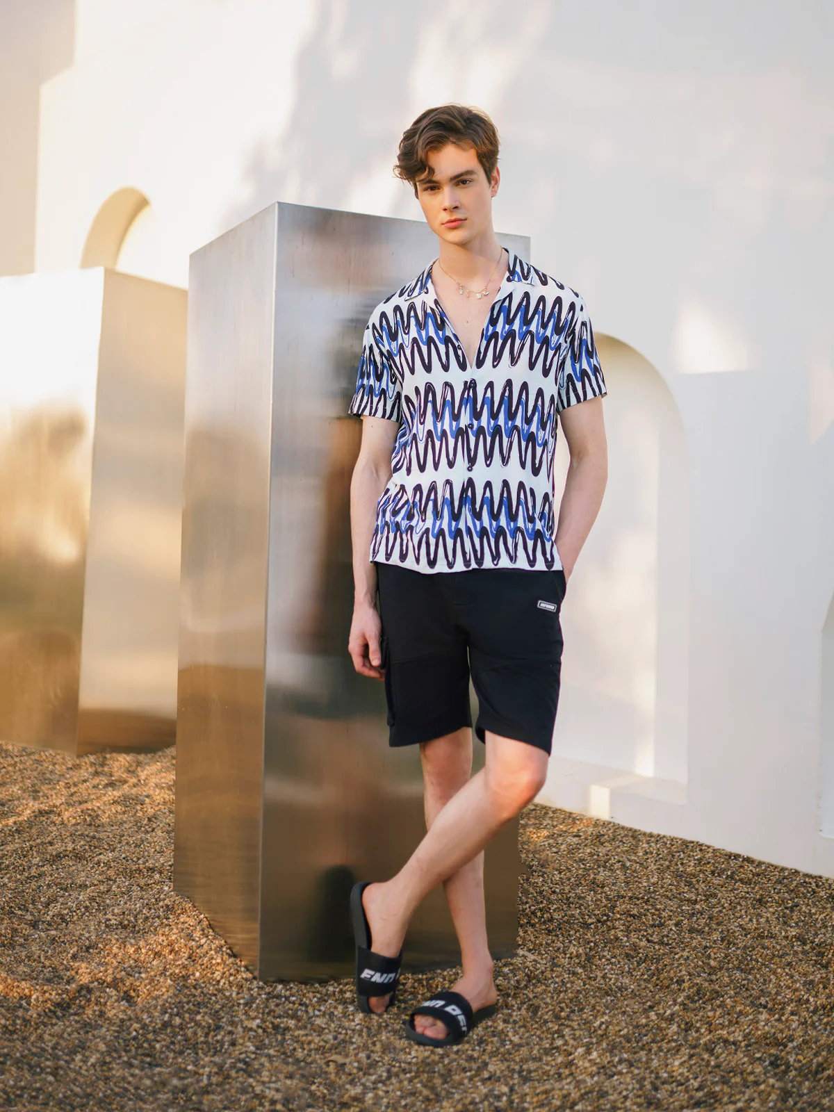 Regular Hawaiian Shirt - FMTS24-32071 - Image 3