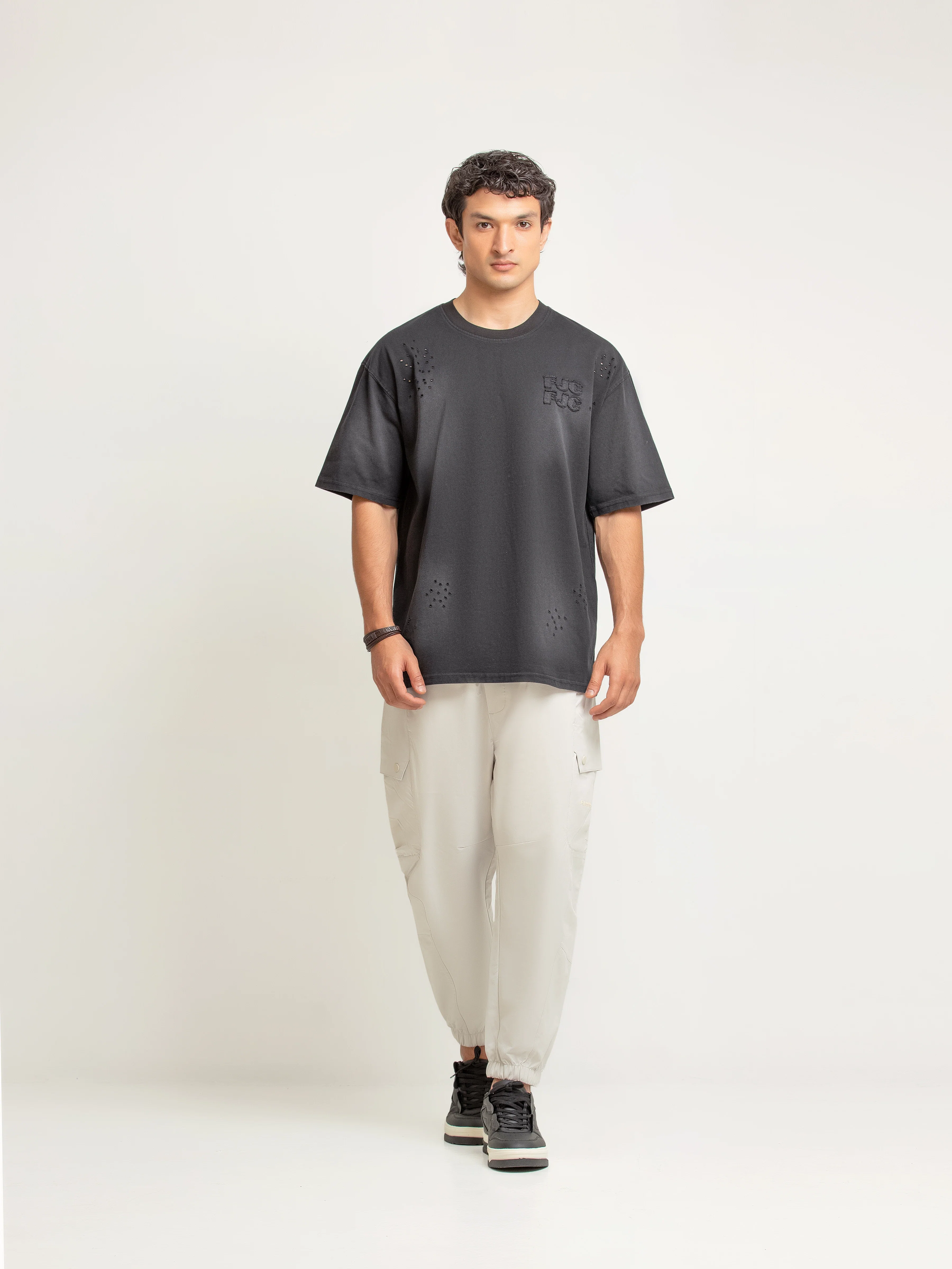 Relaxed Fit Ripped Tee - FMTGT6-279 - Image 3
