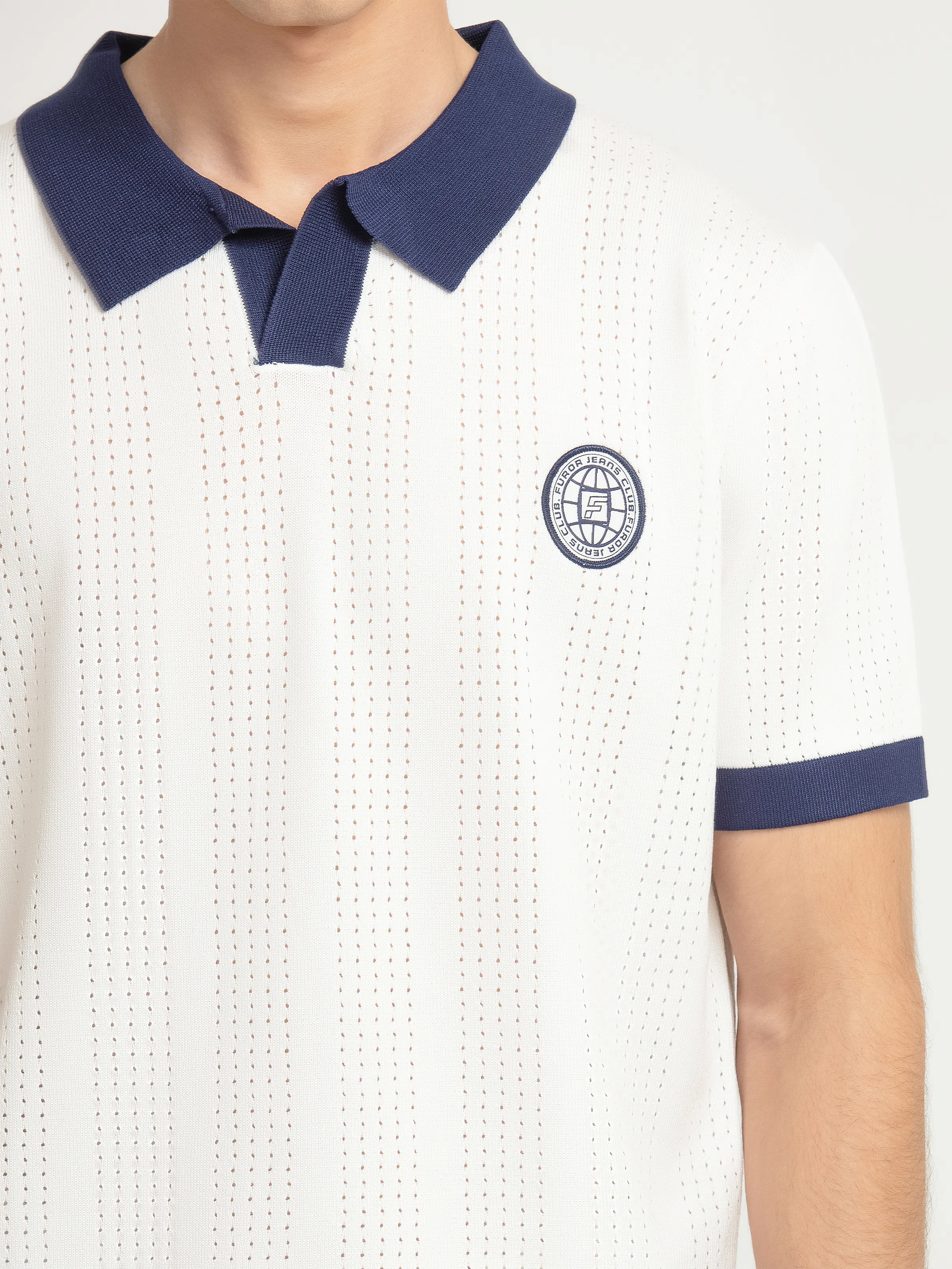 Textured Knit Polo - FMTCP6-258 - Image 3