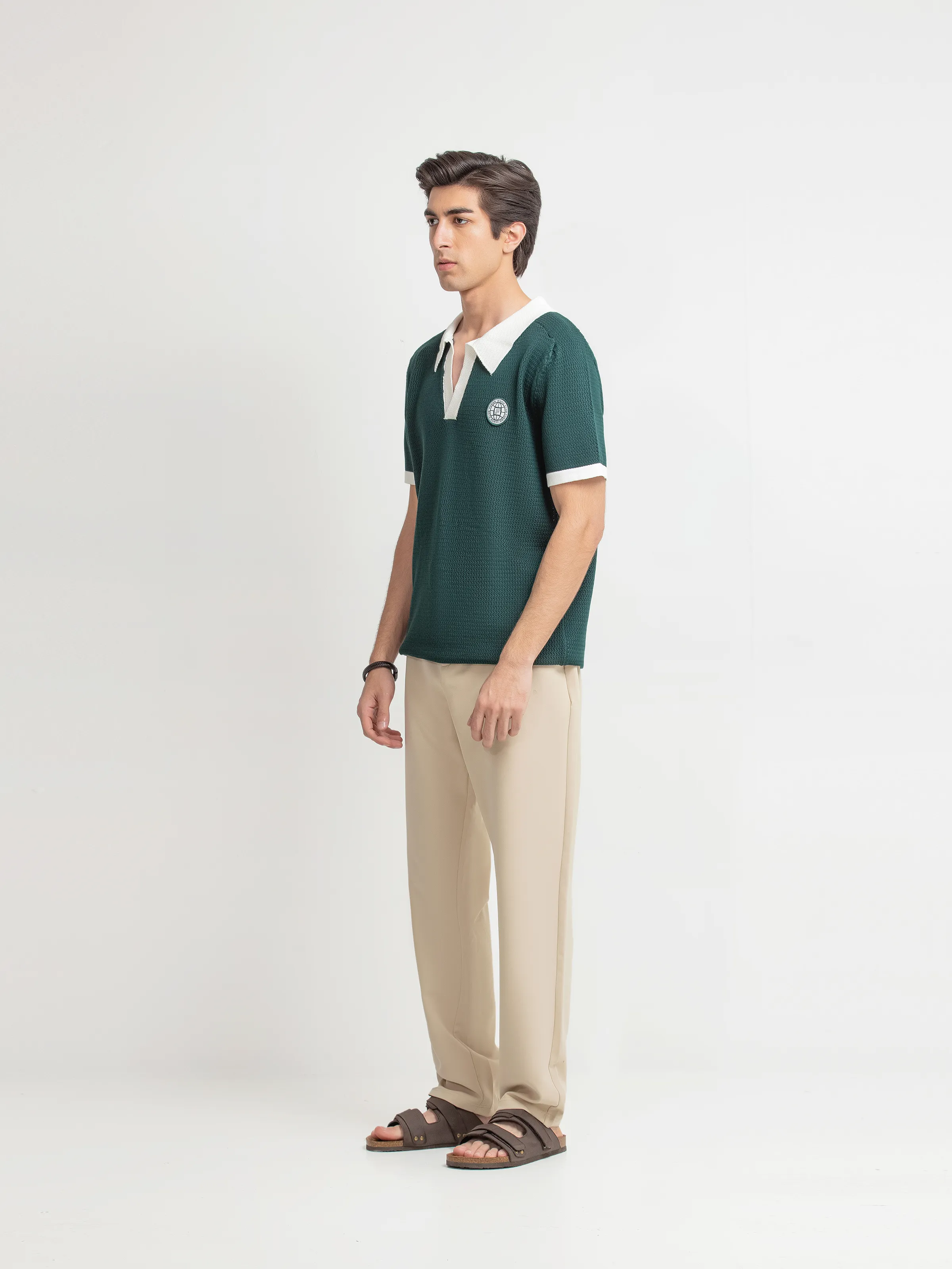 Textured Knit Polo - FMTCP6-259 - Image 4