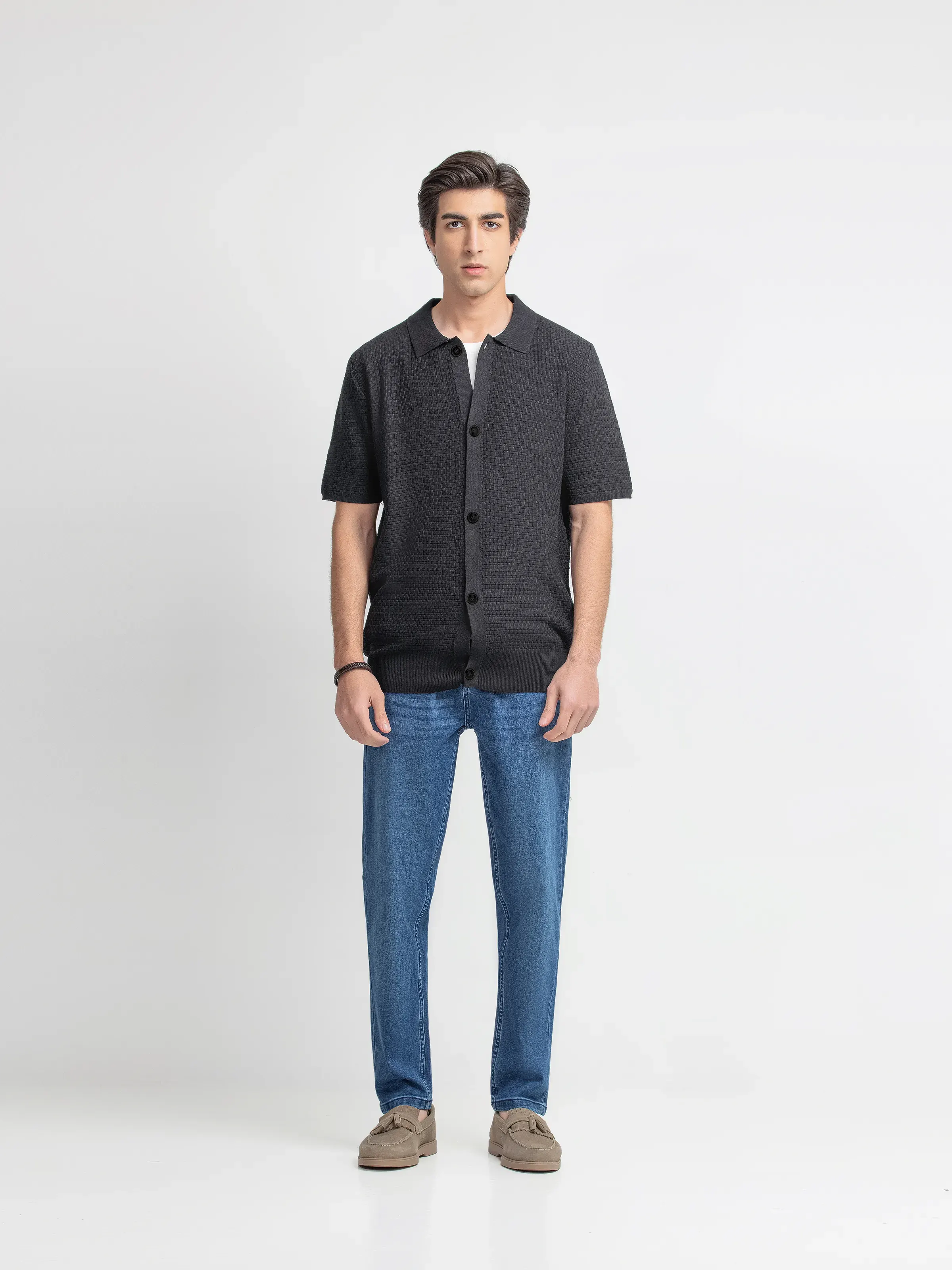 Textured Knit Shirt - FMTS6-32319 - Image 3