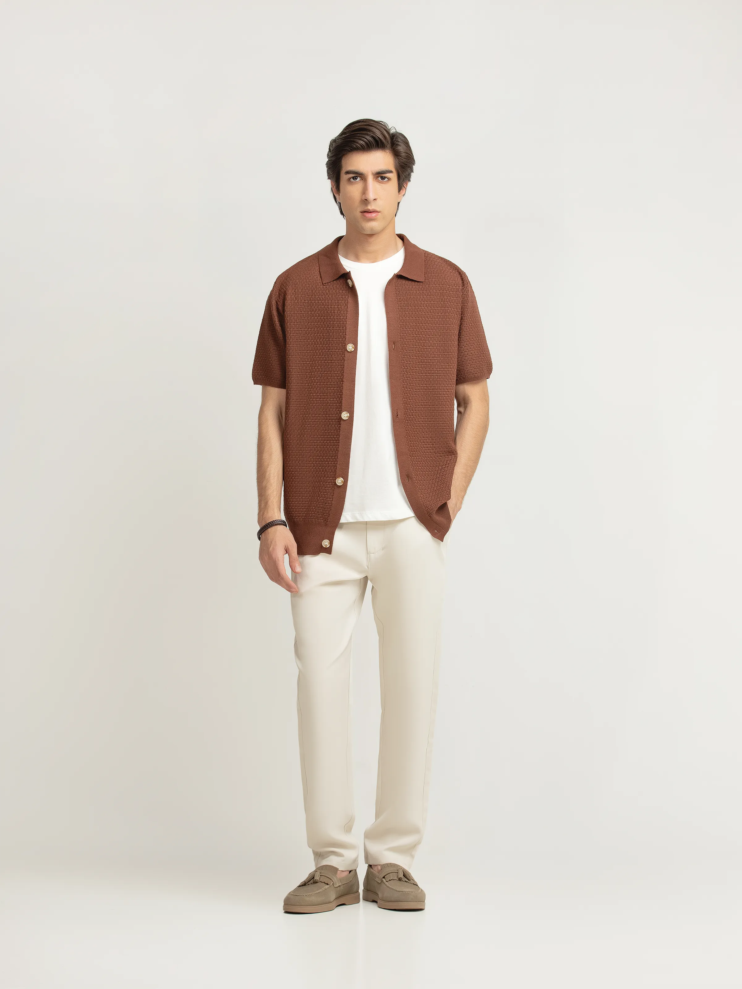 Textured Knit Shirt - FMTS6-32320 - Image 3