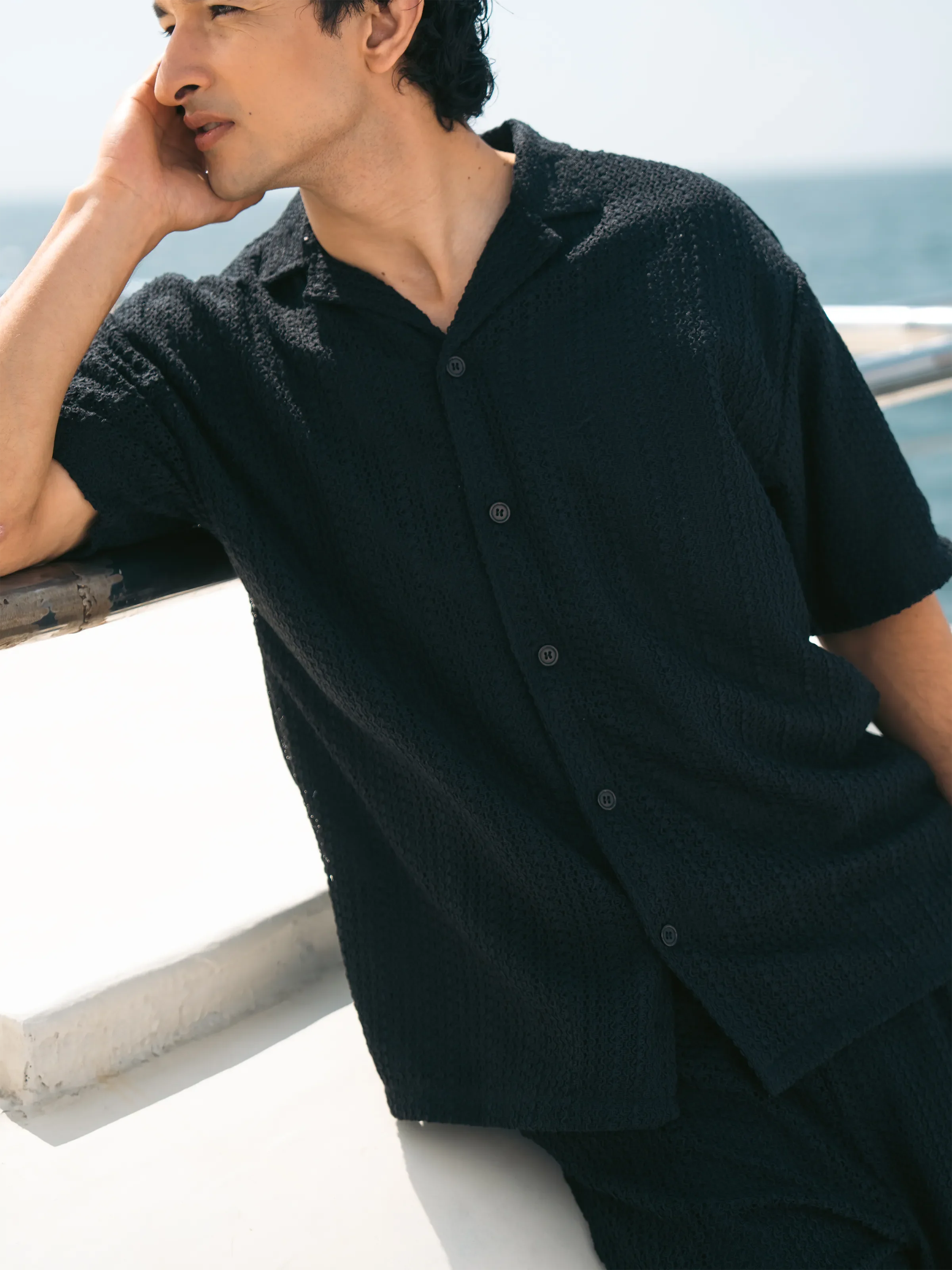 Crochet Co-ord Set Shirt - FMTCS6-104 - Image 3