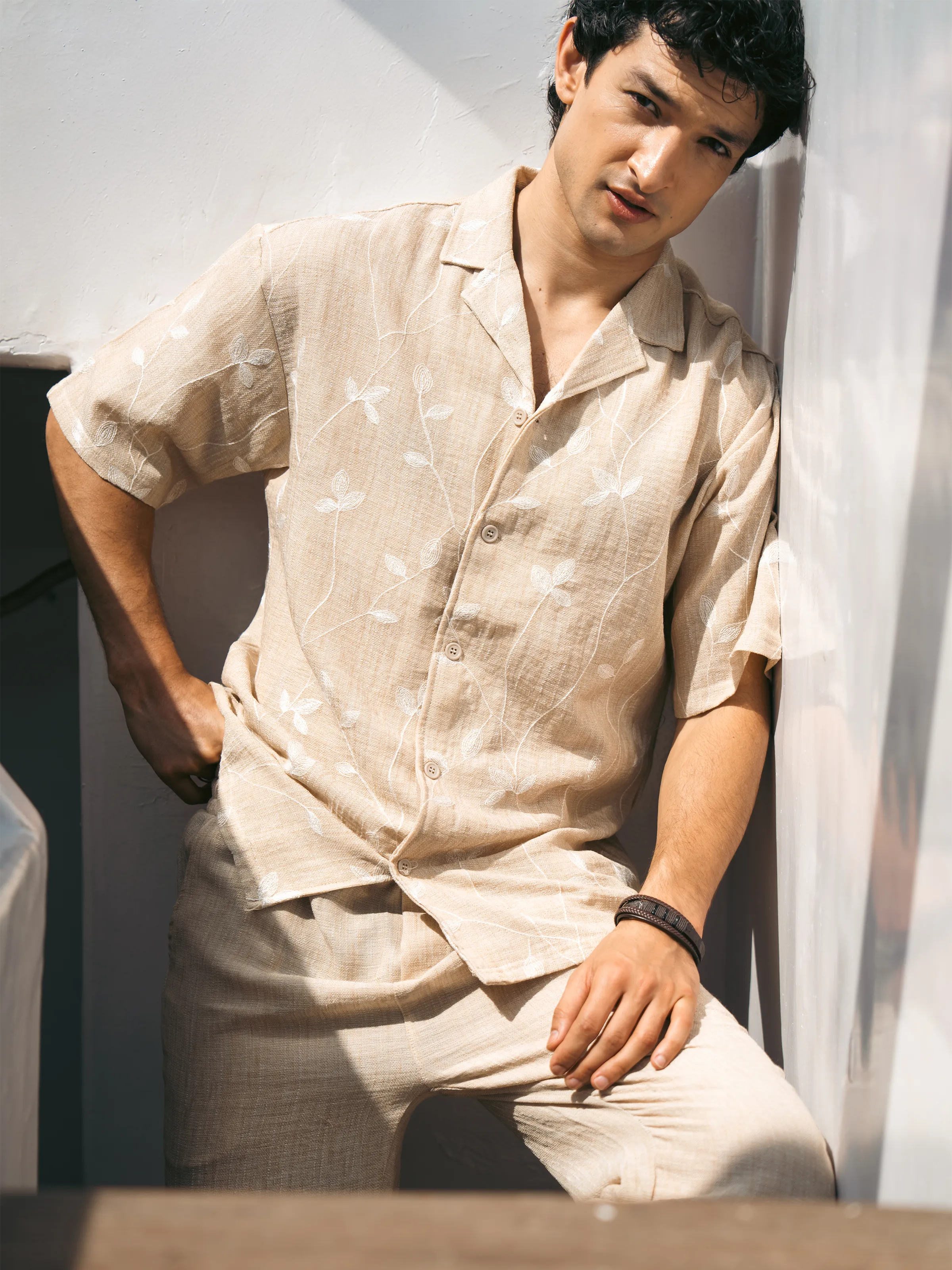 Textured Co-ord Set Shirt - FMTCS6-114 - Image 3