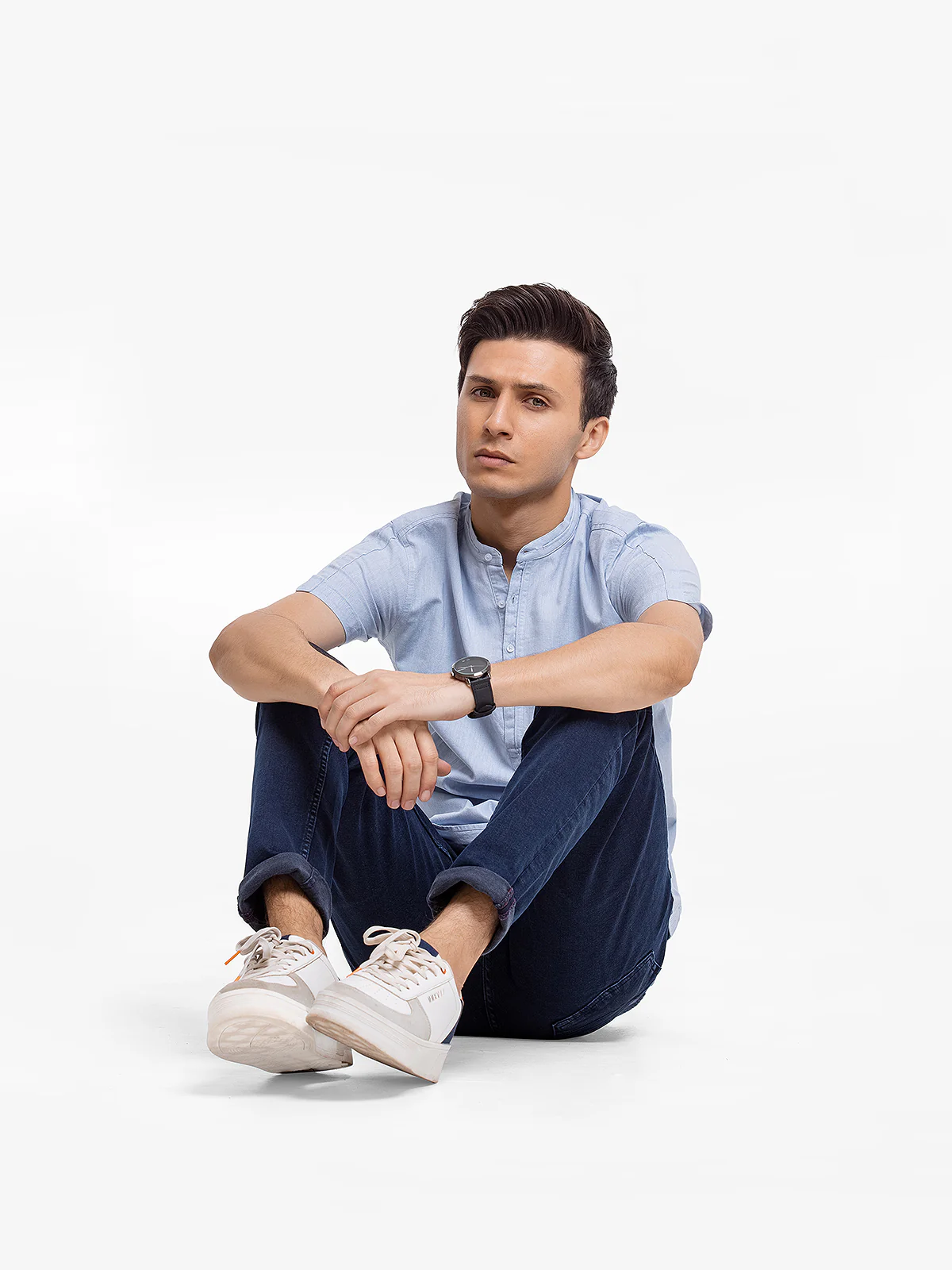 Vintage Collar Half Sleeves Shirt - FMTS23-31776 - Image 4